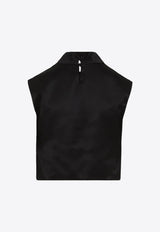 Sleeveless High-Neck Top