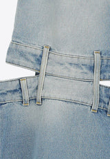 Cut-Out Straight-Leg Jeans