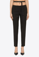 Pinstripe Tailored Pants