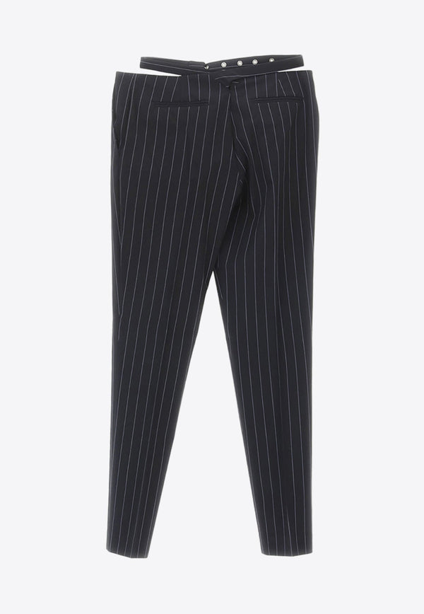 Pinstriped Tailored Pants