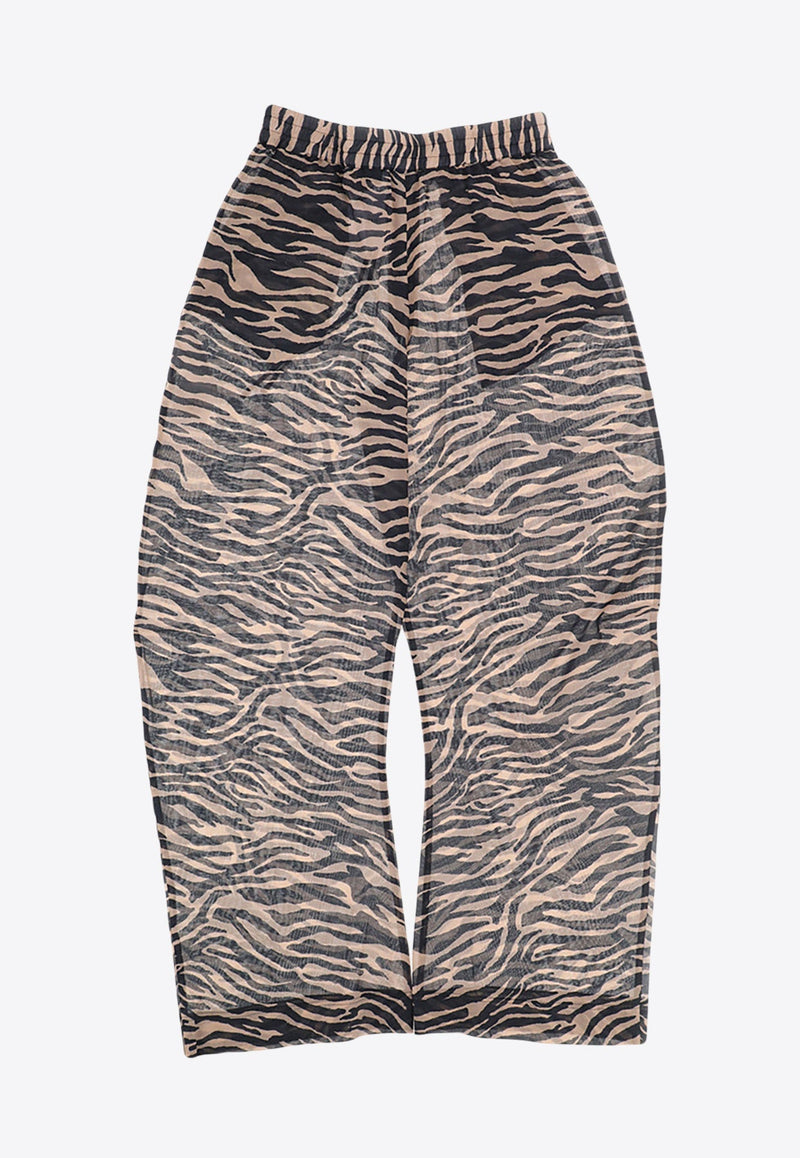 Tiger Print Long Pants