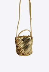 Paco Metallic Leather Medallions Crossbody Bag