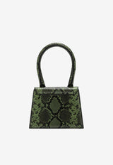 Le Chiquito Moyen Bag in Embossed Python Leather