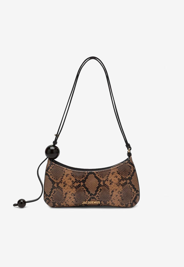 Le Bisou Perle Python-Embossed Shoulder Bag