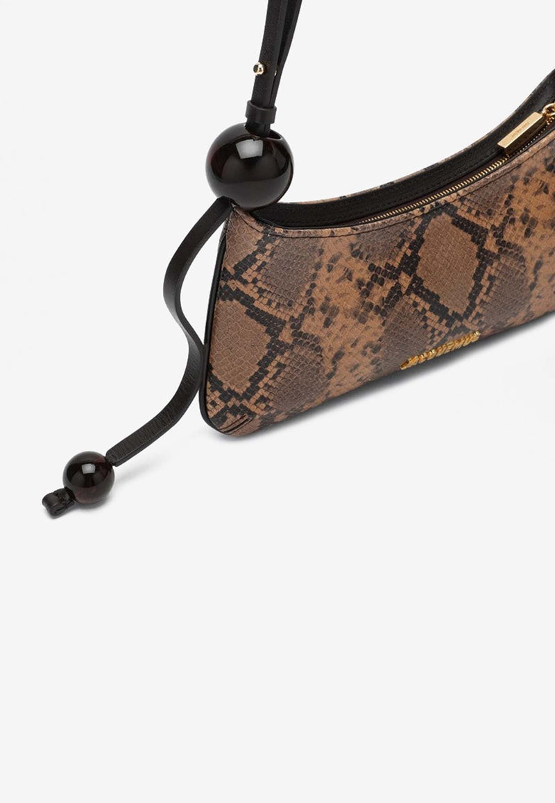 Le Bisou Perle Python-Embossed Shoulder Bag