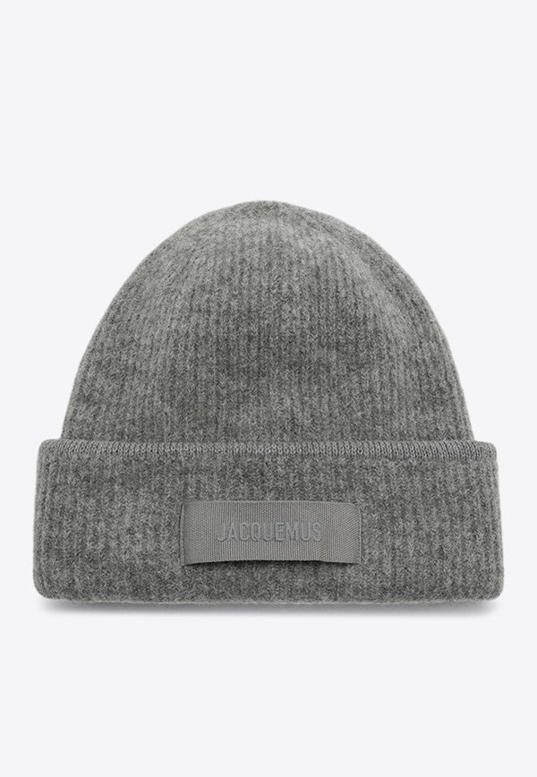 Knitted Beanie in Wool Blend