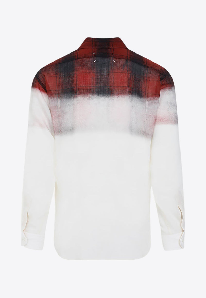 Faded-Effect Overshirt in Wool Blend