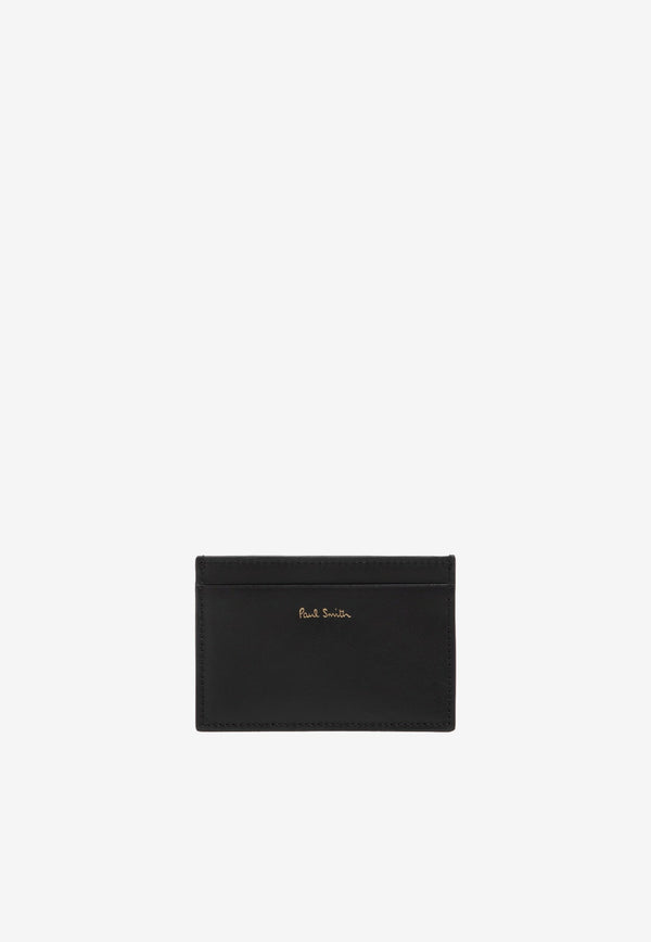 Leather Cardholder with Signature Stripe Details