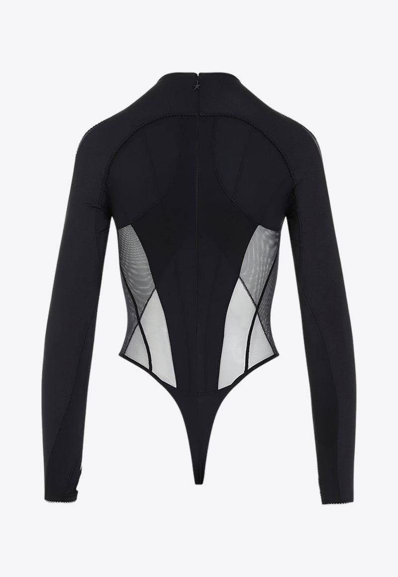 Cut-Out Mesh Bodysuit