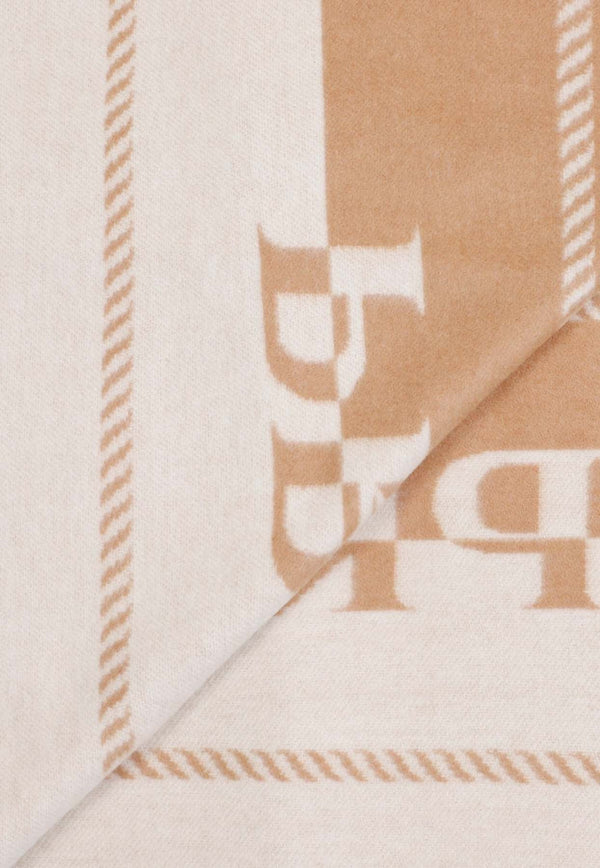 Logo Jacquard Wool Scarf