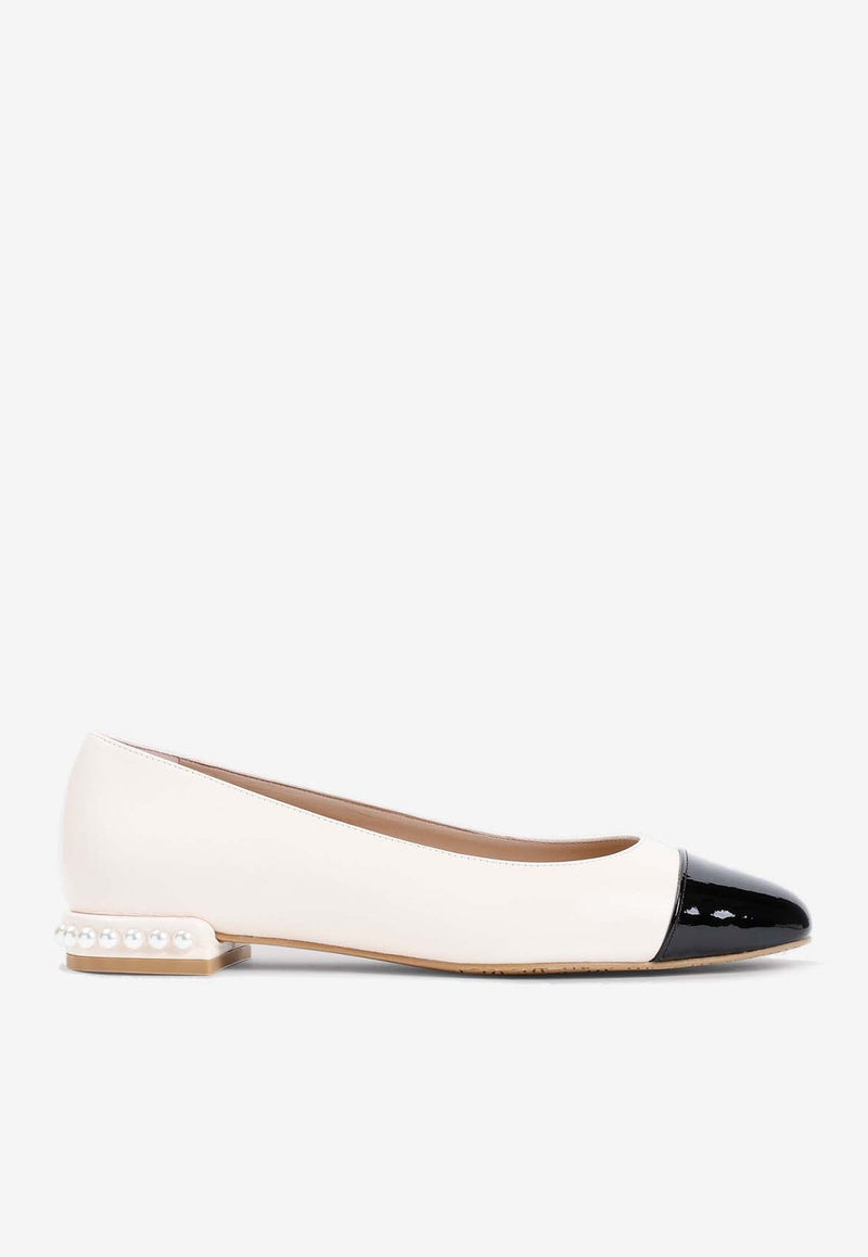 Pearl Leather Ballet Flats