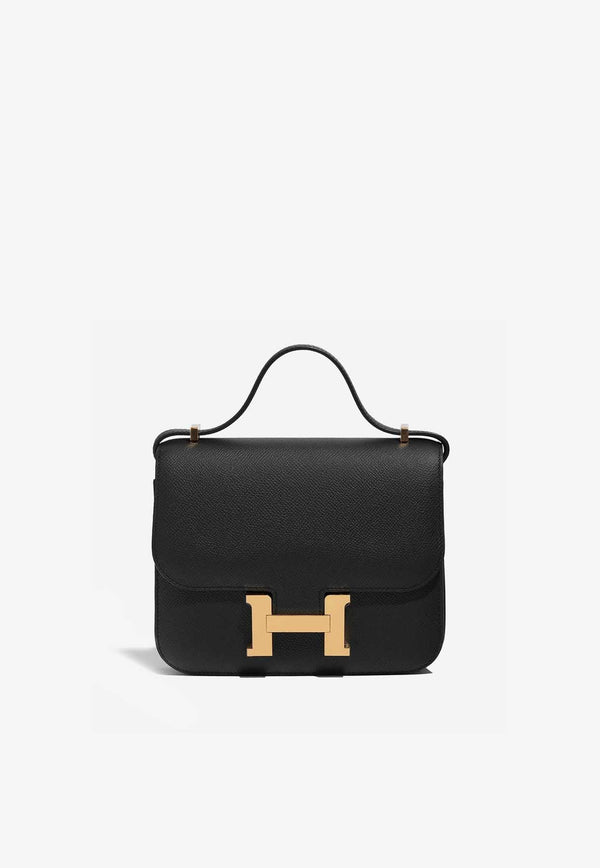 Constance 18 in Black Epsom with Gold Hardware
