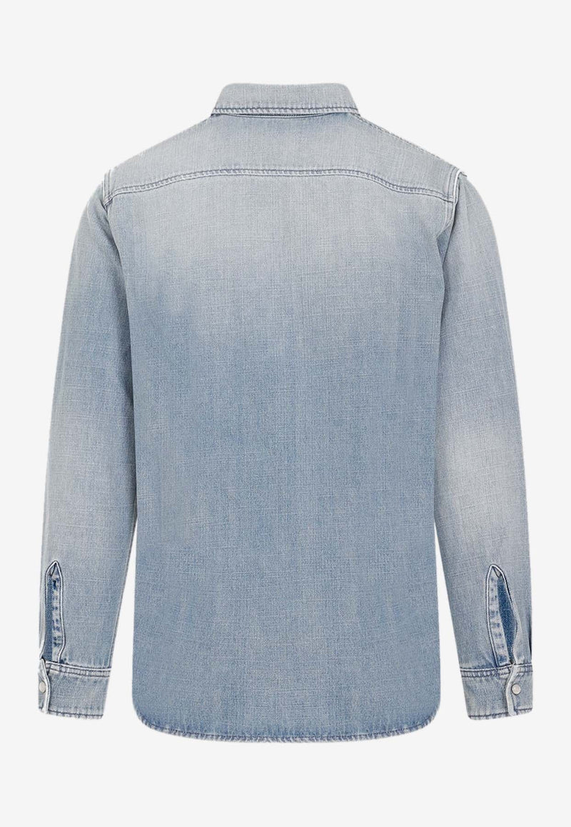 Washed-Out Denim Shirt