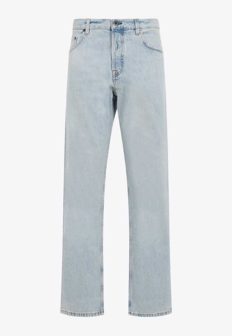 Logo-Patch Straight-Leg Jeans