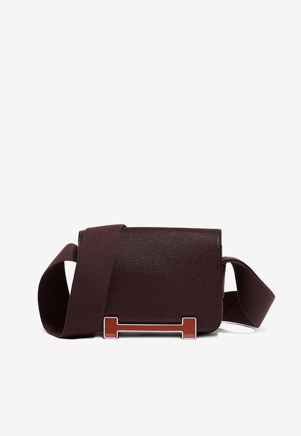 Geta Shoulder Bag in Rouge Sellier and Cuivre Chèvre Mysore with Palladium Hardware