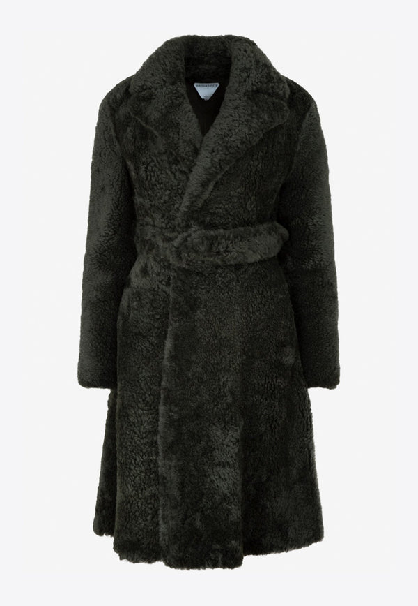 Teddy Shearling Mid-Length Coat