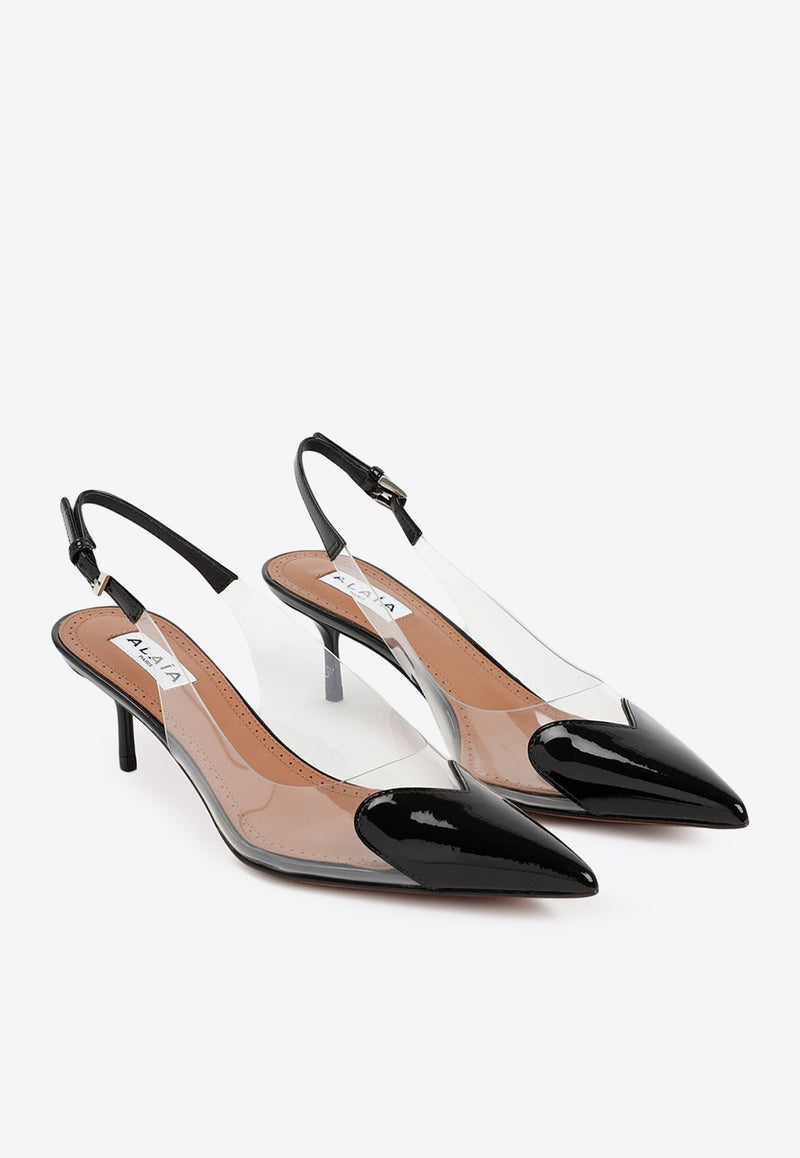 Le Coeur 55 PVC Slingback Pumps