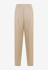 Wide-Leg Wool Pants