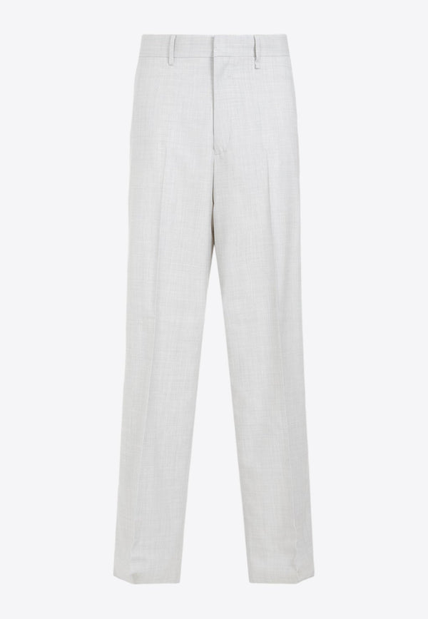 Straight-Leg Wool Pants