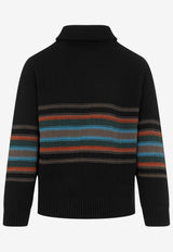 Tape Knit Polo Sweater