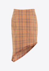 Broche Checked Skirt