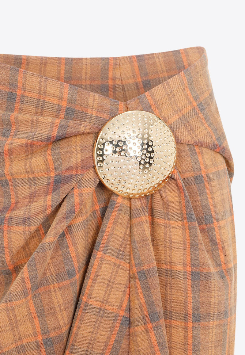 Broche Checked Skirt