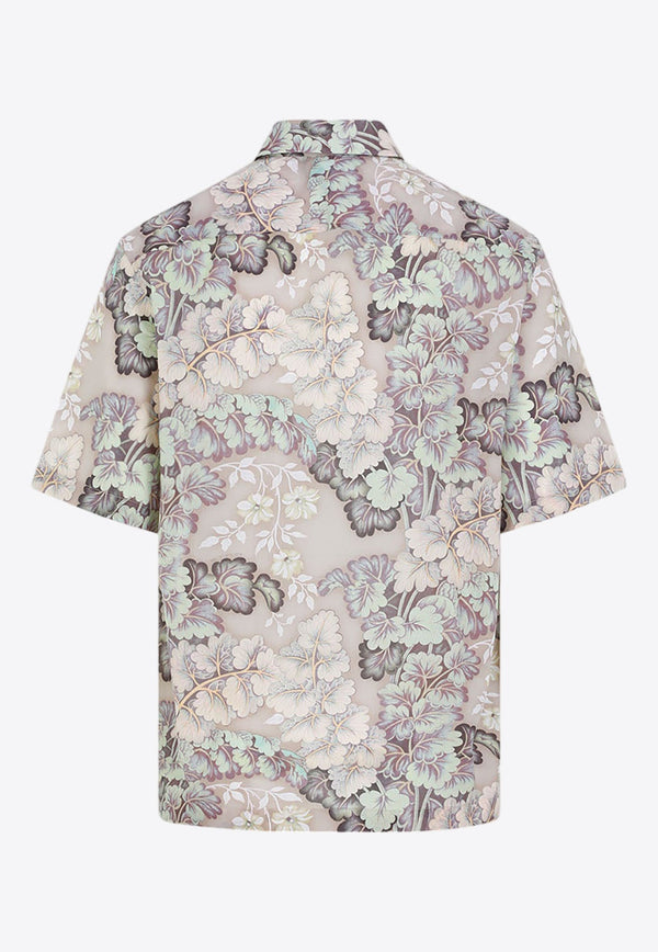 Floral Pattern Short-Sleeved Shirt