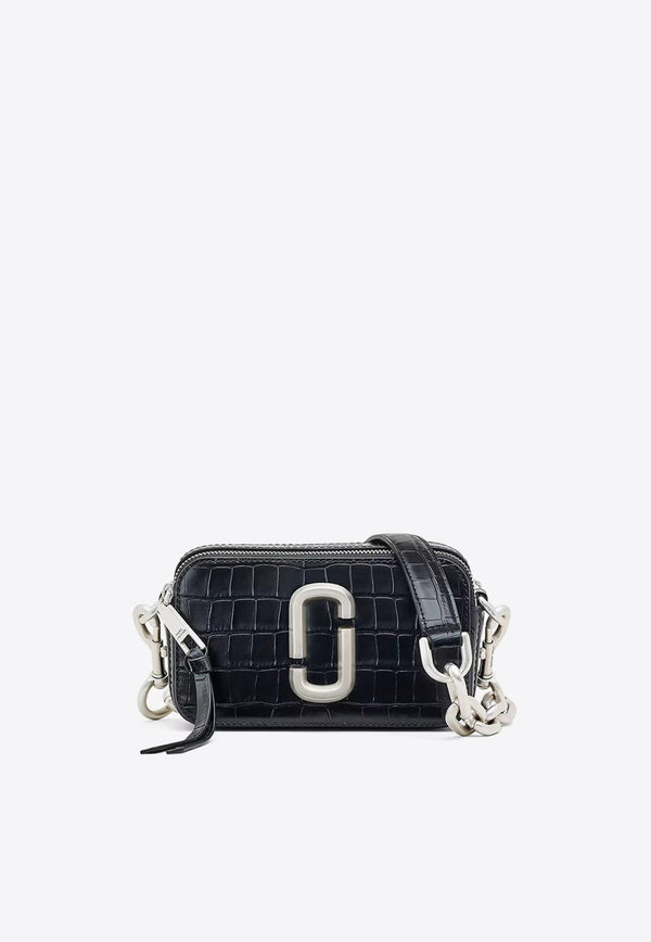 The Snapshot Crossbody Bag in Croc-Embossed Leather