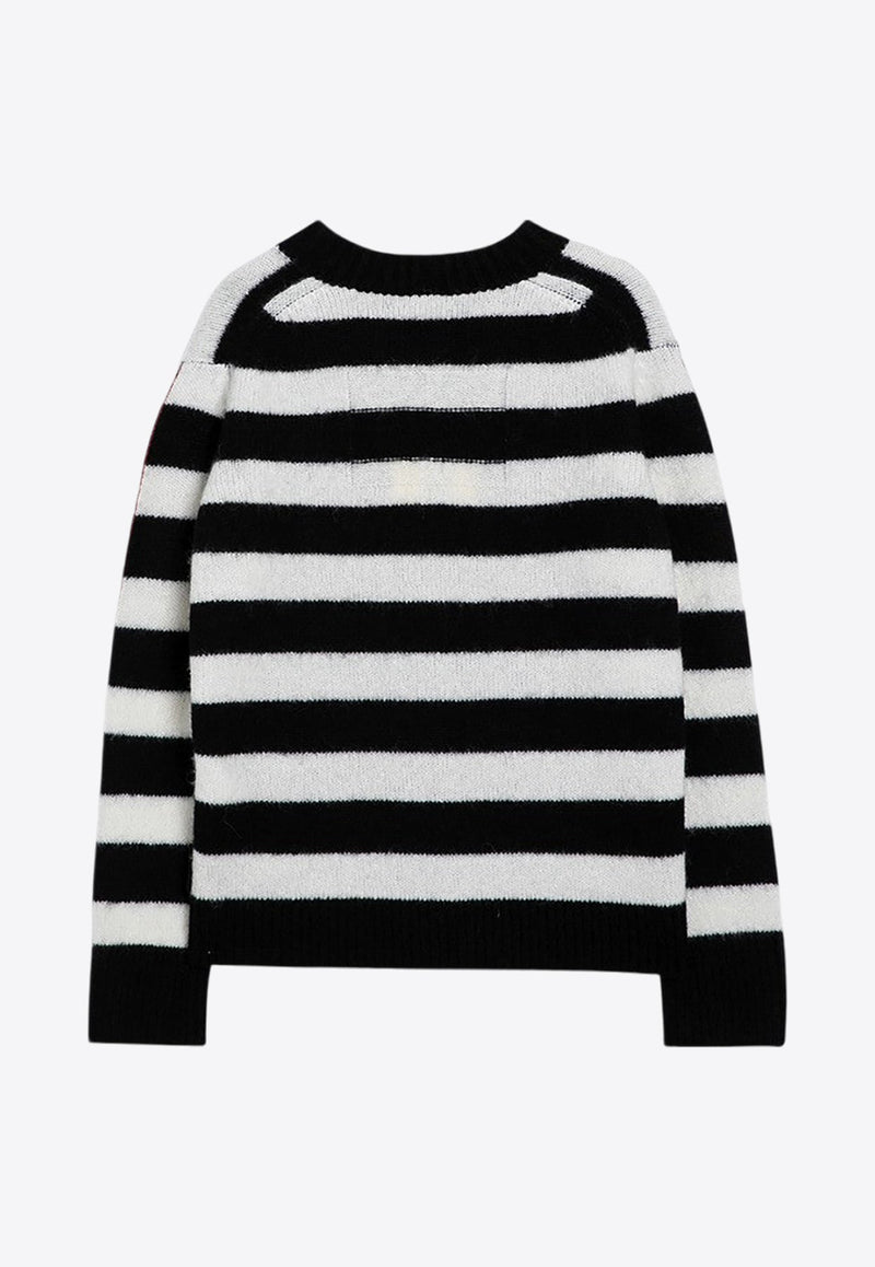 The Striped Logo Alpaca Sweater