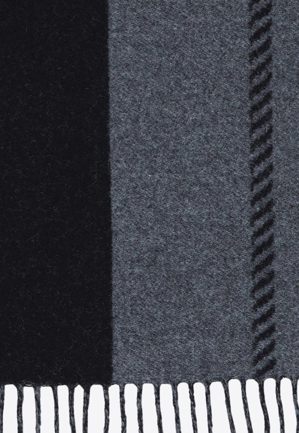 Logo Jacquard Wool Scarf