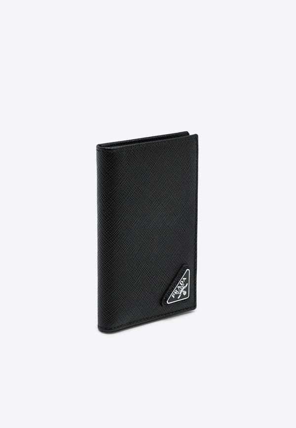 Triangle Logo Vertical Bi-Fold Wallet