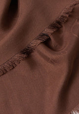 Jacquard VLogo Shawl in Silk