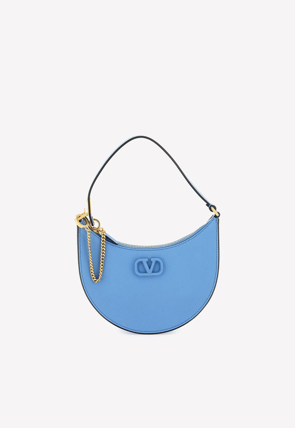 Mini VLogo Hobo Bag in Grained Leather