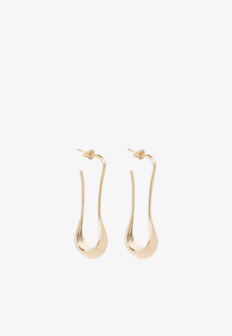 Drop-Shaped Hoop Earrings