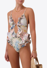 Halliday Waterfall Frill One-Piece Swimsuit
