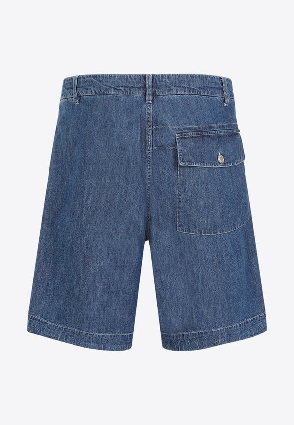 Logo-Printed Denim Shorts