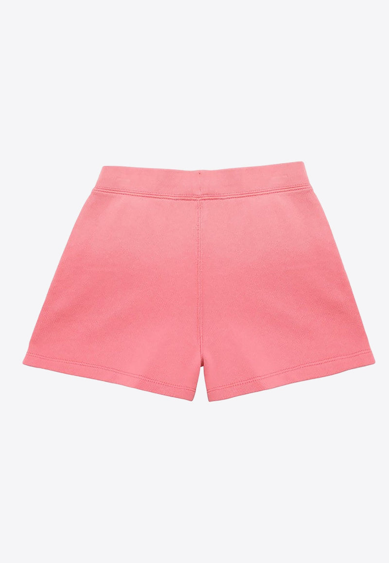 Girls Logo Print Drawstring Shorts