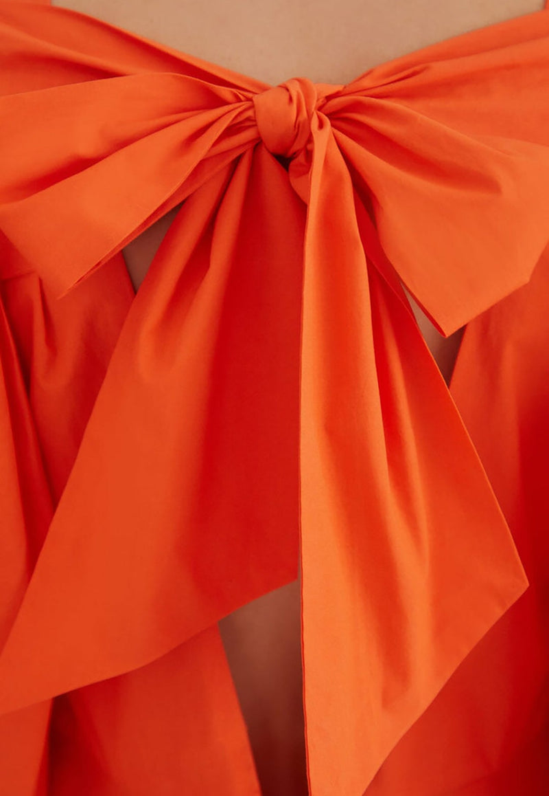 Bow-Detail Mini Dress