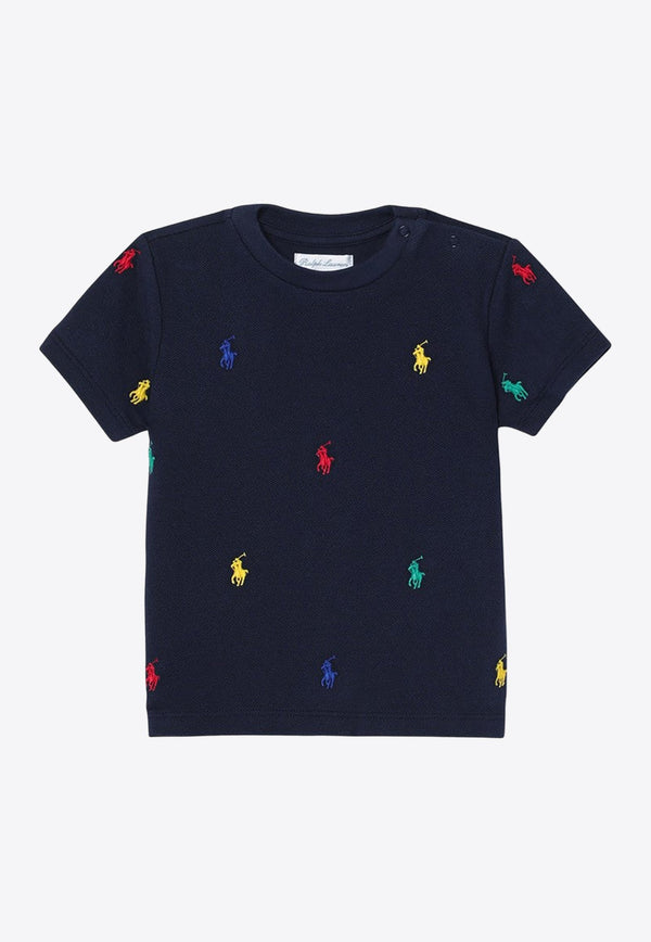 Babies All-Over Logo Embroidery T-shirt