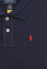 Boys Logo Embroidered Polo T-shirt
