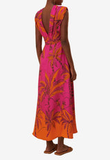 Beach Forest Cut-Out Maxi Dress