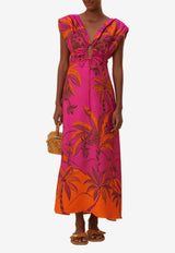 Beach Forest Cut-Out Maxi Dress