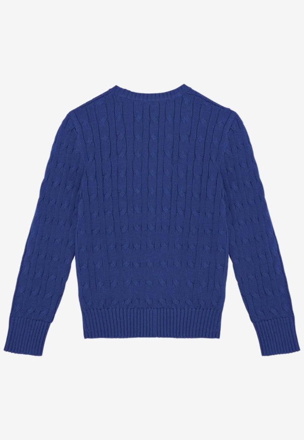 Boys Cable-Knit Crewneck Sweater