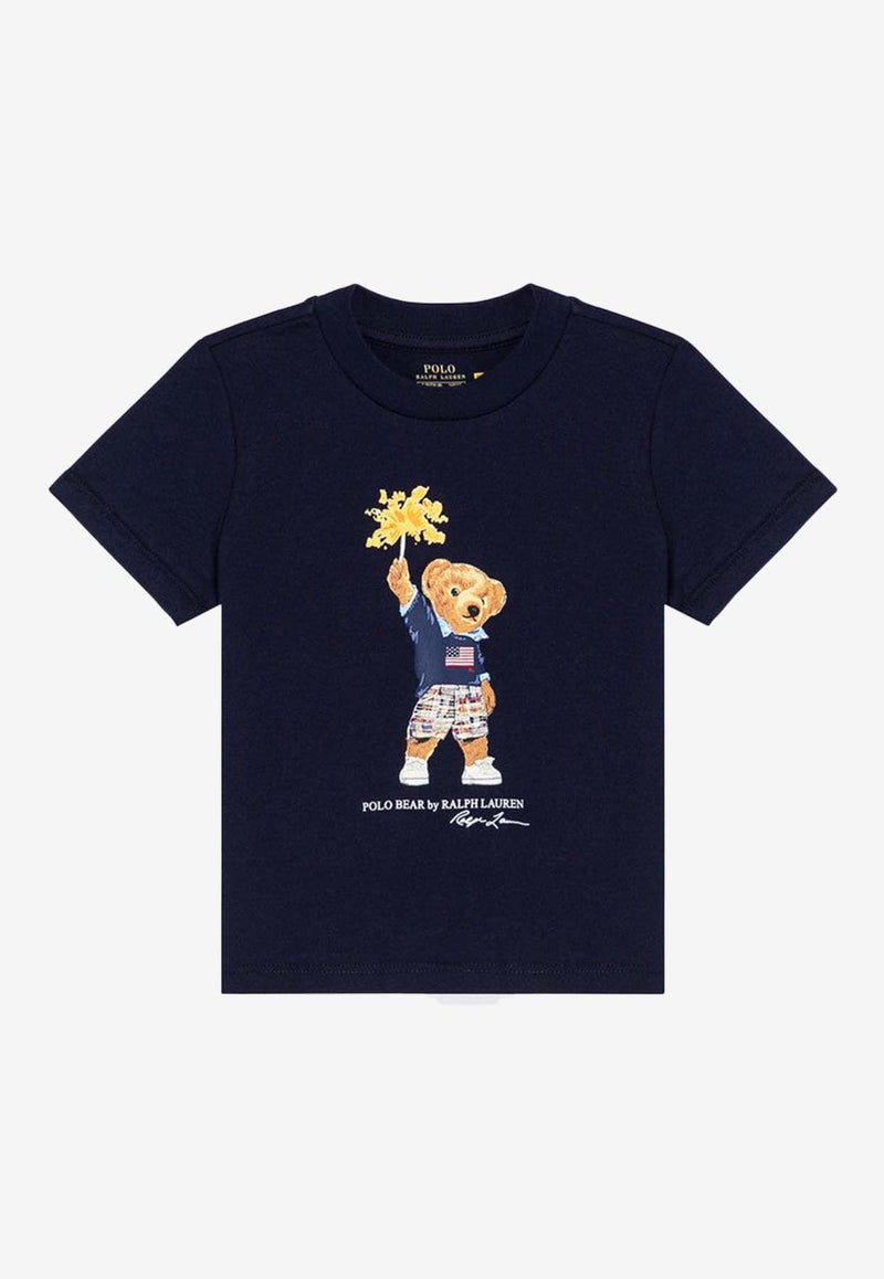 Boys Polo Bear Print T-shirt