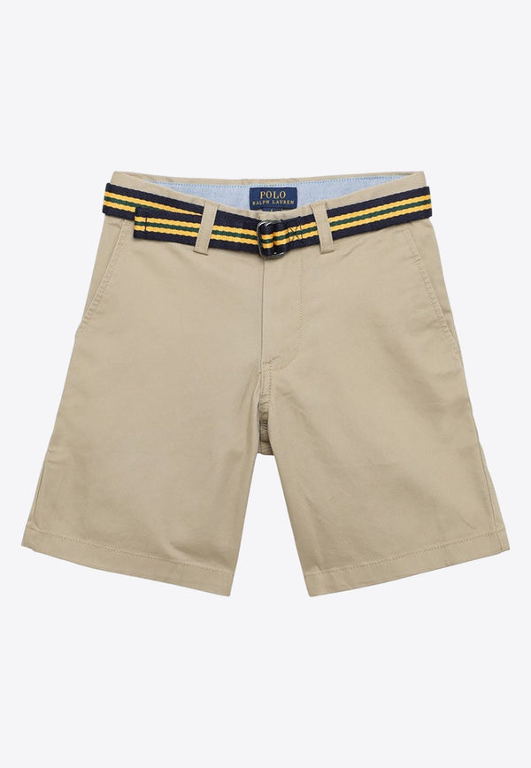 Boys Belted Bermuda Shorts