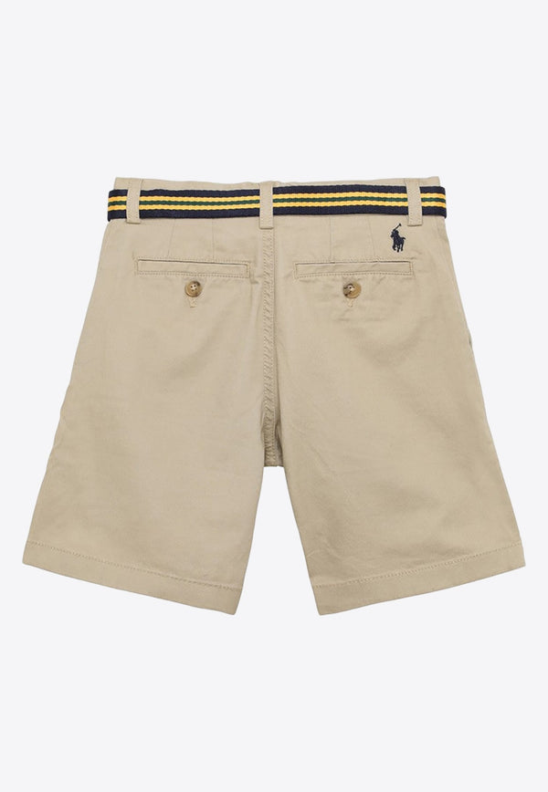 Boys Belted Bermuda Shorts