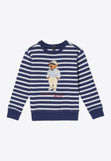 Boys Polo Bear Striped Sweatshirt