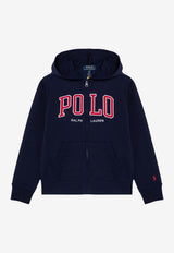 Boys Logo Patch Zip-Up Hoodie