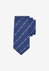 Striped Gancini Silk Tie