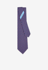 Gancini Love Print Silk Tie